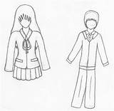 School Uniform Drawing Designs Coloring Anime High Masque Sketch Template Deviantart Drawings Pages Paintingvalley Login sketch template