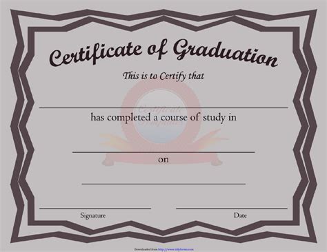 graduation certificate template brown  printable