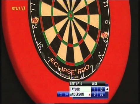 rtl  pdc darts premier league  manchester taylor anderson game week   youtube