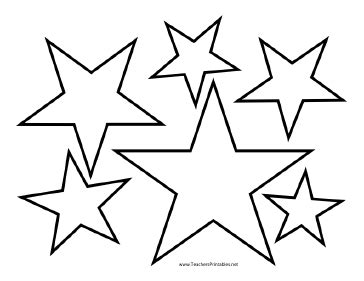 images  small star stencils  printable large star