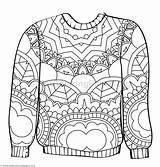 Sweater Coloring Ugly Christmas Printable Getdrawings Getcolorings Colorings Pag Color sketch template