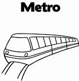 Metro Coloring Para Colorear Pages sketch template