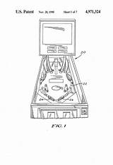Pinball Flipper Mechanism Patents Patent Drawing sketch template