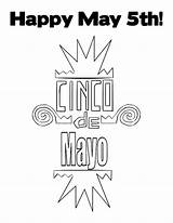 Coloring Mayo Cinco Pages Happy Fifth sketch template