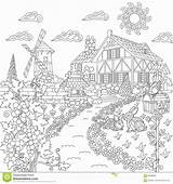 Campagne Countryside Zentangle Rural Fleuri Taupe Lululataupe Coloriages Adultes Vines Moulin Antistress Campo Martinchandra Suivant sketch template