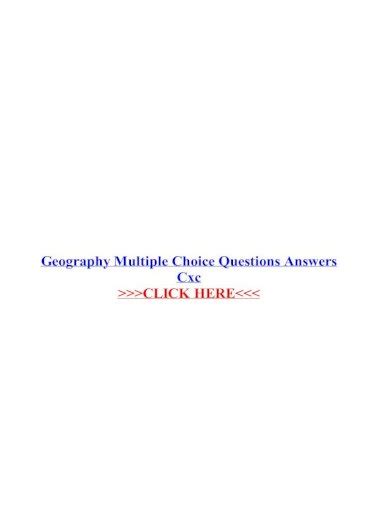 geography csec  papers  answers cxc mathematics
