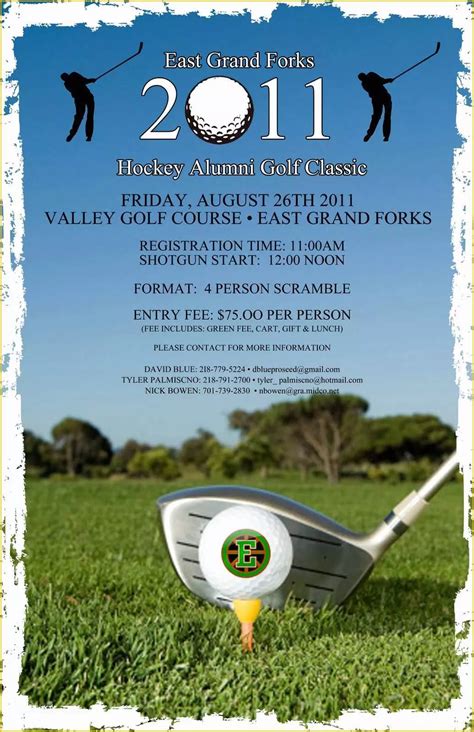 golf tournament flyer template  east grand forks greenwave