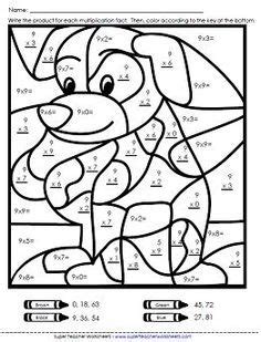 multiplication worksheets basic math coloring worksheets