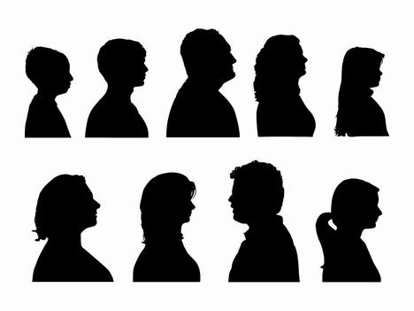woman head silhouette outline images pictures becuo