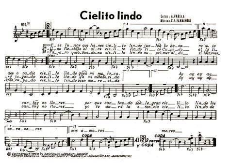 rivera cielito lindo sheet music easy sheet music