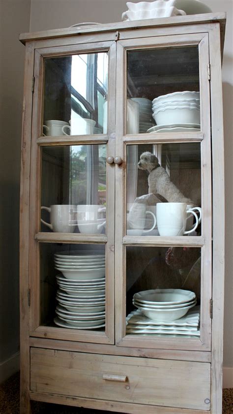 storage  extra dishes  freestanding glass door cabinet  inspired room