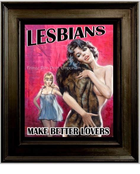 retro lesbian art print 8 x 10 lgbt gay pulp lesbians