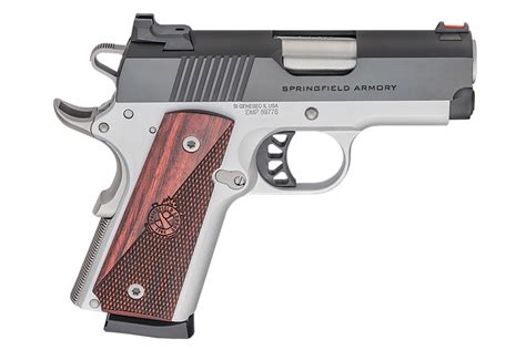 springfield  ronin emp mm pistol  textured wood grips