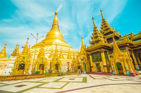 visiting shwedagon pagoda  yangon myanmar
