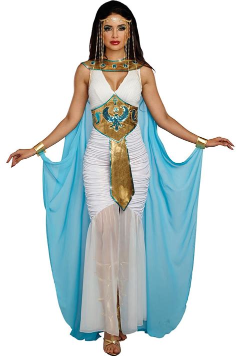 Sexy Queen Of Egypt Costume Cleopatra Dress With Cape