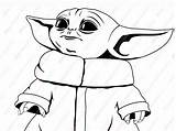Yoda Mandalorian Dxf Disney Eps sketch template