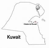 Kuwait sketch template