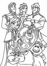 Frozen Coloring Pages Characters Printable Kids sketch template