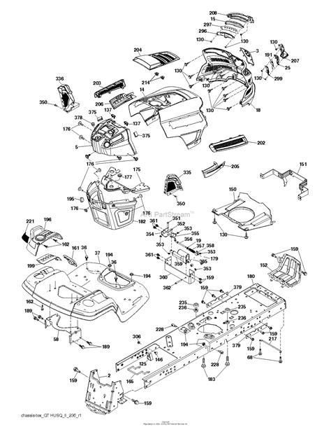 husqvarna ts xd    parts diagram  chassis frame