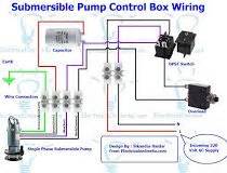 single phase  wire submersible pump control box wiring diagram  single phase submersible pump