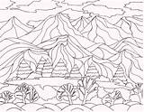 Coloring Georgia Kids Keeffe Pages Landscape Adults Drawing Painting Scenery Colour Lesson Happy Landscapes Okeeffe Inspired Easy History Family Getdrawings sketch template
