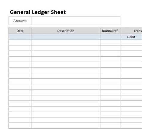 general ledger templates excel word  microsoft excel tmp