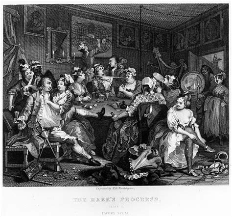 The Orgy Plate Iii From A Rakes Pro William Hogarth As Art Print