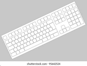 vector blank keyboard layout computer input