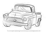 Chevy Truck 1955 Drawingtutorials101 sketch template