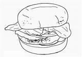 Hamburger Coloring Getcolorings Addicted Junk sketch template