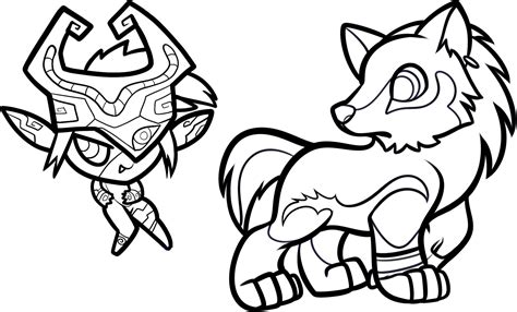 wolf link coloring pages  getdrawings
