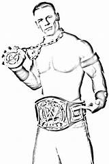 Wwe Wrestling Wrestlers Coloring Pages Kids sketch template