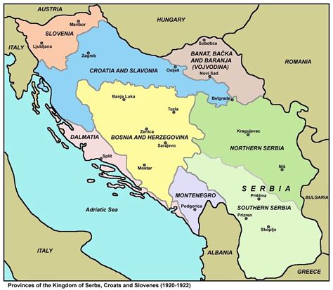 kingdom  yugoslavia map