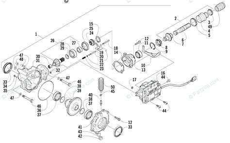arctic cat atv  oem parts diagram  front drive gearcase assembly partzillacom
