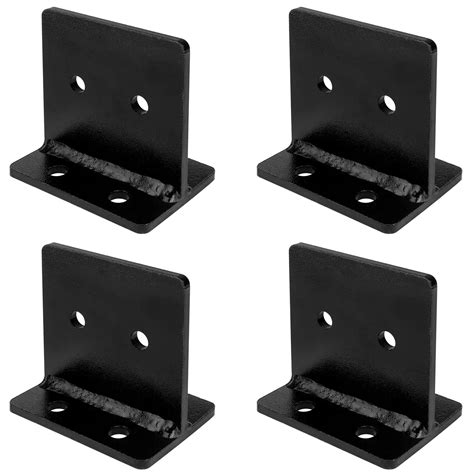 Buy 4 Pcs Black Concealed Post Base For 4x4 Post 5mm Thickness Carbon