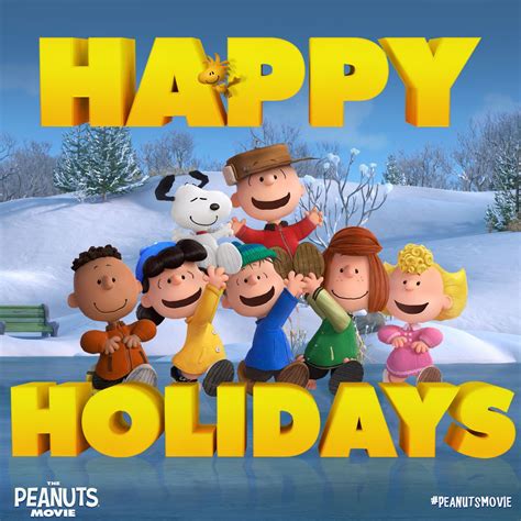 happy holidays   peanuts  gang snoopy imagenes de