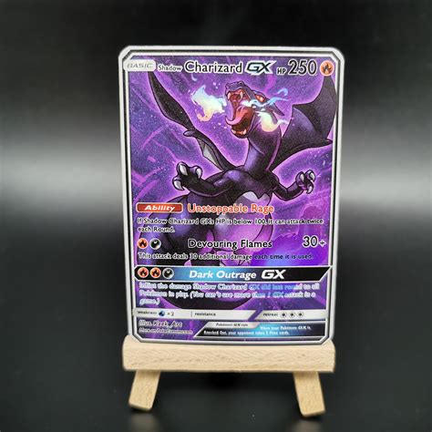 Shadow Charizard Gx Custom Pokemon Card Etsy