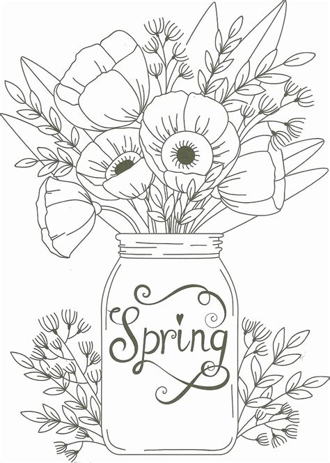 spring printables coloring pages