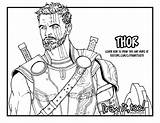 Thor Coloring Pages Avengers Printable Getcolorings sketch template