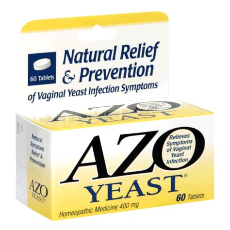 azo yeast antifungal tablet 60 ct