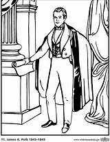 James Madison Coloring Pages Presidents Polk Getcolorings sketch template