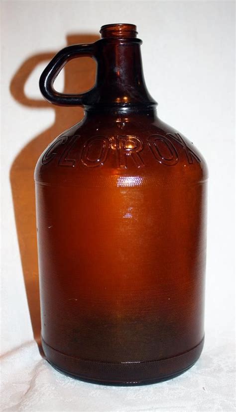 1950 S Brown Glass Clorox Bleach Bottle Great Condition Vintage