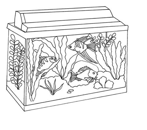 aquarium life coloring pages learny kids