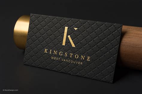 Luxury Realtor Triplex With Gold Foil Business Card Template