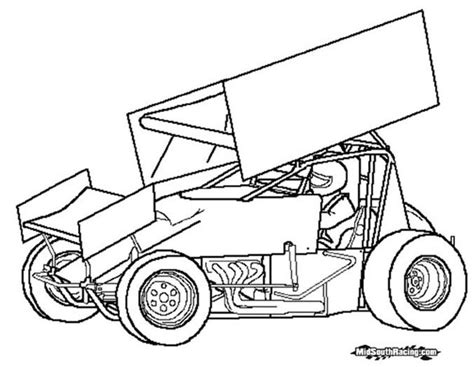 sprint car drawing sprint car cars coloring pages race car
