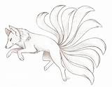 Kitsune Fox Drawing Nine Tailed Anime Pages Spirit Draw Coloring Sketch Animal Sketches Deviantart Template Drawings Kawaii Wolf Pencil Choose sketch template