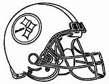 Coloring Steelers Pittsburgh Pages Helmet Football Popular sketch template