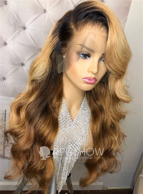 Blonde Wavy Human Hair Lace Front Wig Thehairicon018