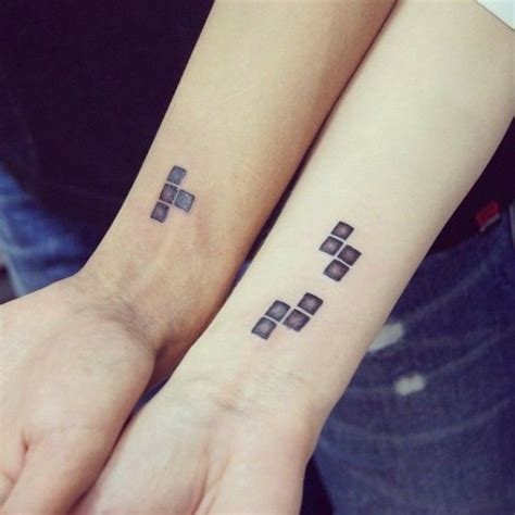 Tetris Spiel Als Partner Tattoo Trendy Tattoos Small Tattoos Tattoos