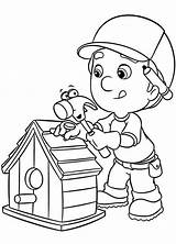 Coloring Pages Handy Manny Tools Mechanic Doctor Birdhouse Clipart Drawing Printable Getdrawings Cartoons Kids Getcolorings Bird Library Popular House sketch template